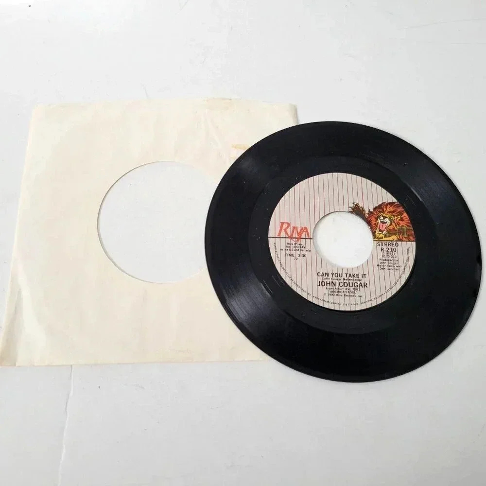 John Cougar Jack & Diane Record Can You Take It RIVA 1982 Vinyl 7” 45rpm Sleeve